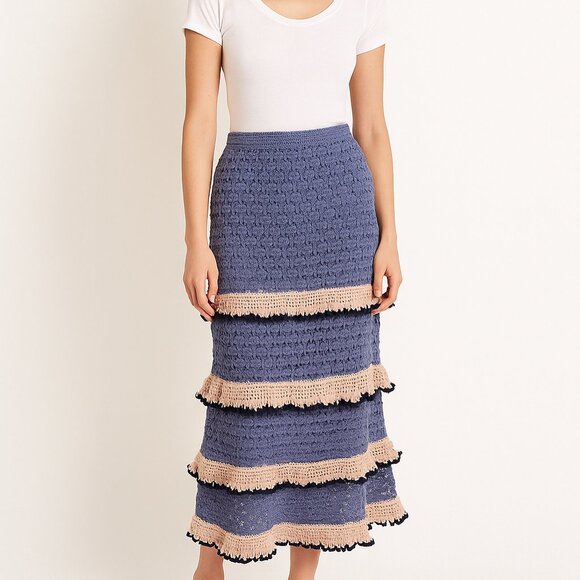 Dresses & Skirts - (EUC) Cleobella Crochet Ankle Skirt Size XS